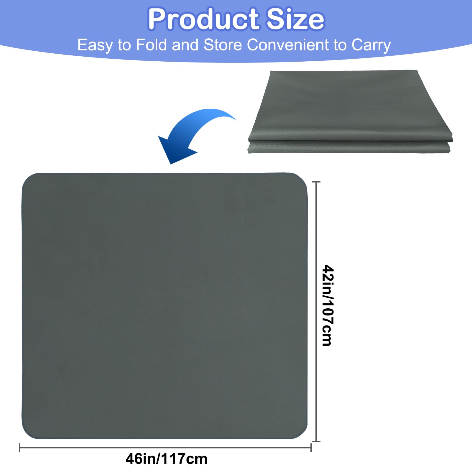Basumee Splat Mat is suitable for high chair meals, play, picnics, and more.