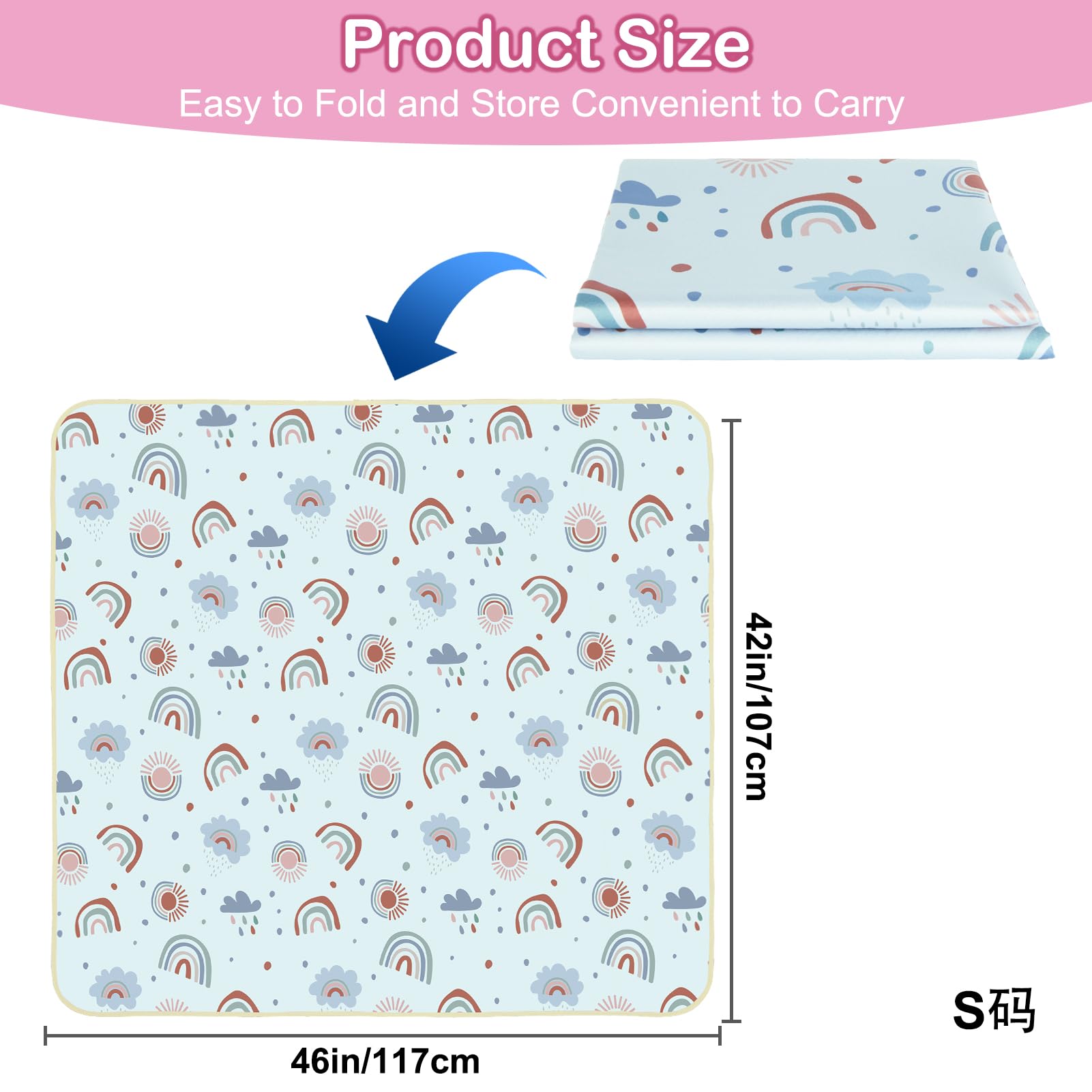 Basumee Splat Mat available sizes include 46x42, 51x51, and 60x60