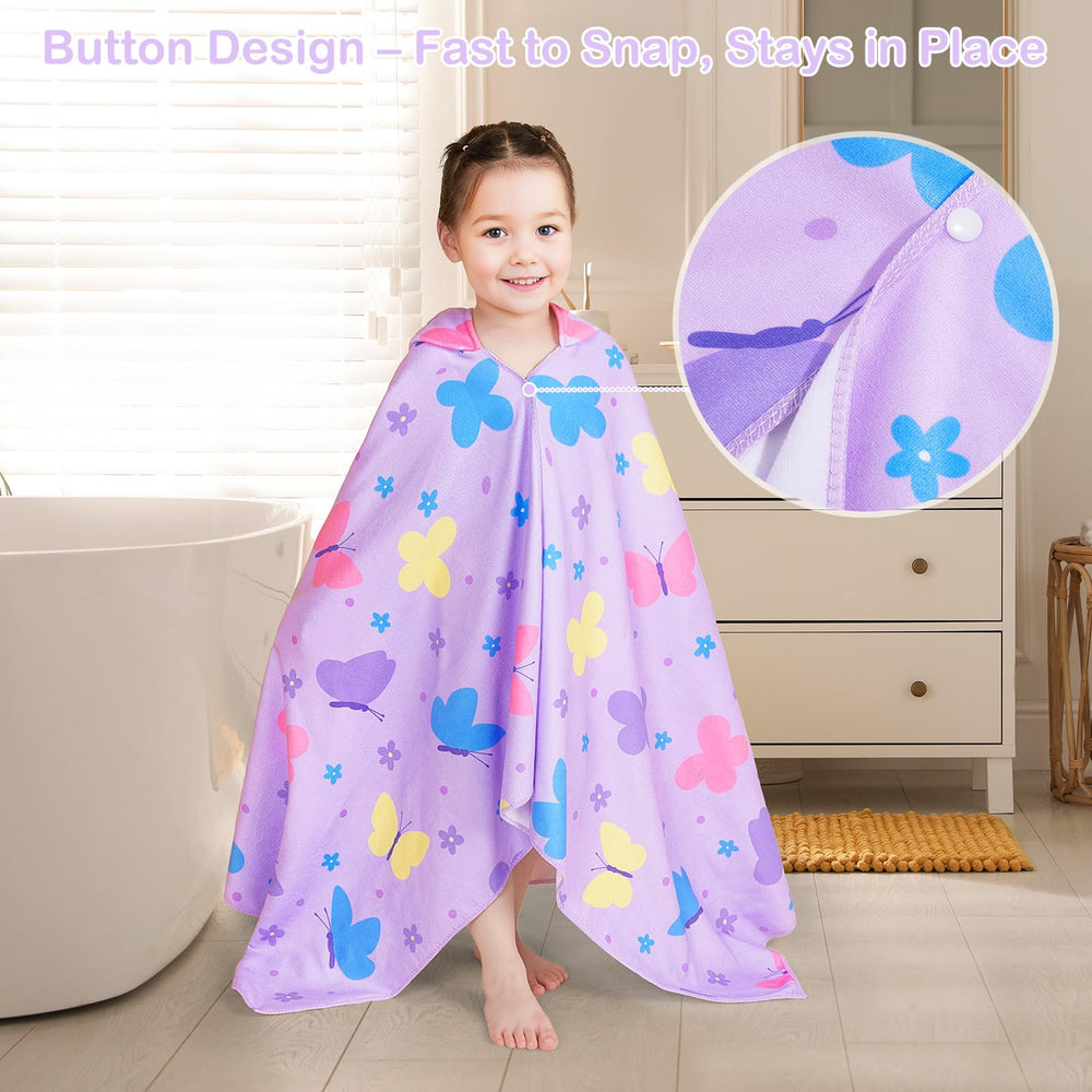 Basumee large 55x28 towel designed for growing toddlers