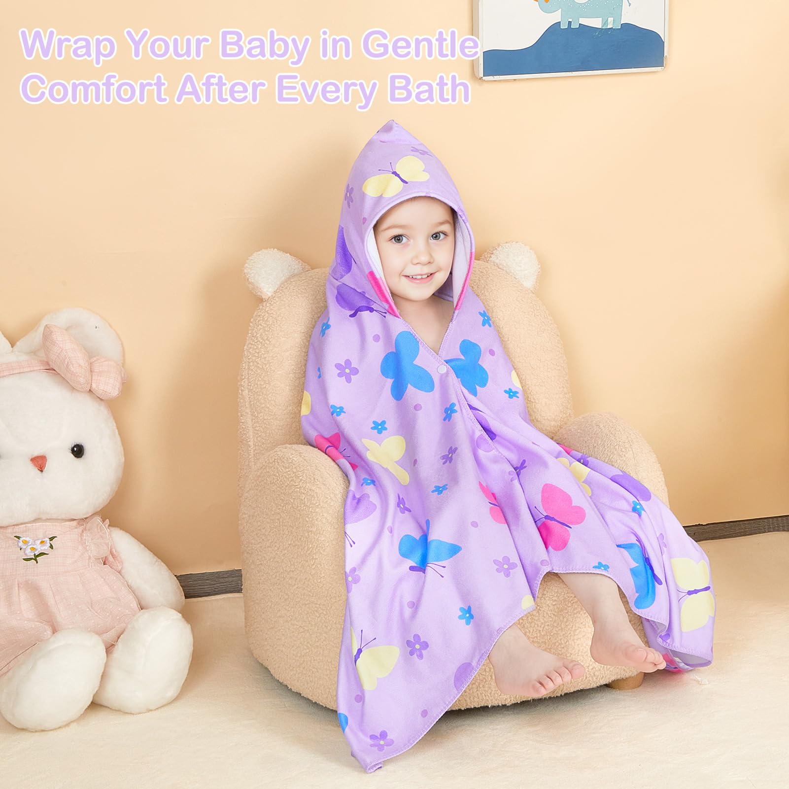 Basumee hooded towel ideal for bath beach or pool