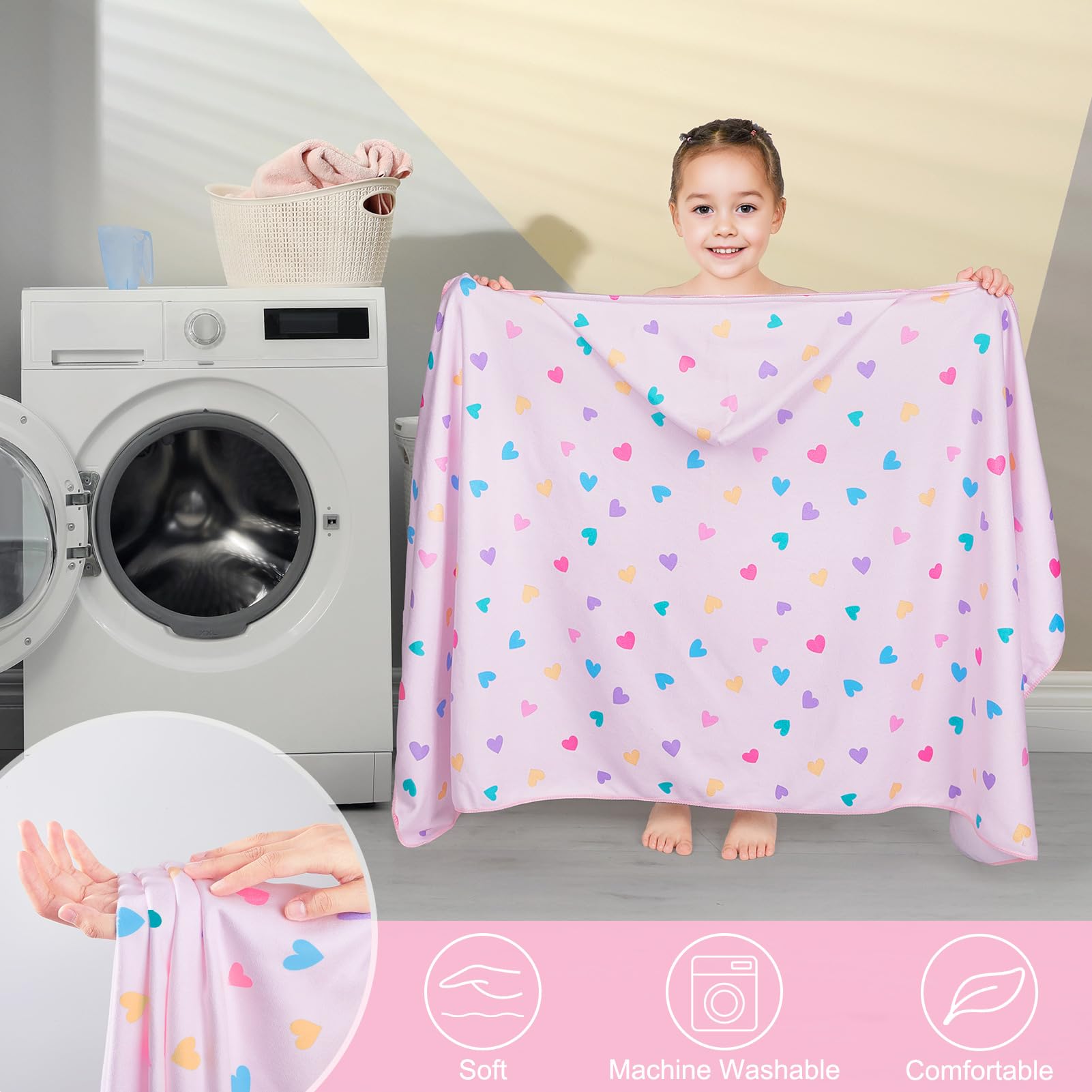 Basumee ice-cream pattern towel adds fun while drying after bath or beach