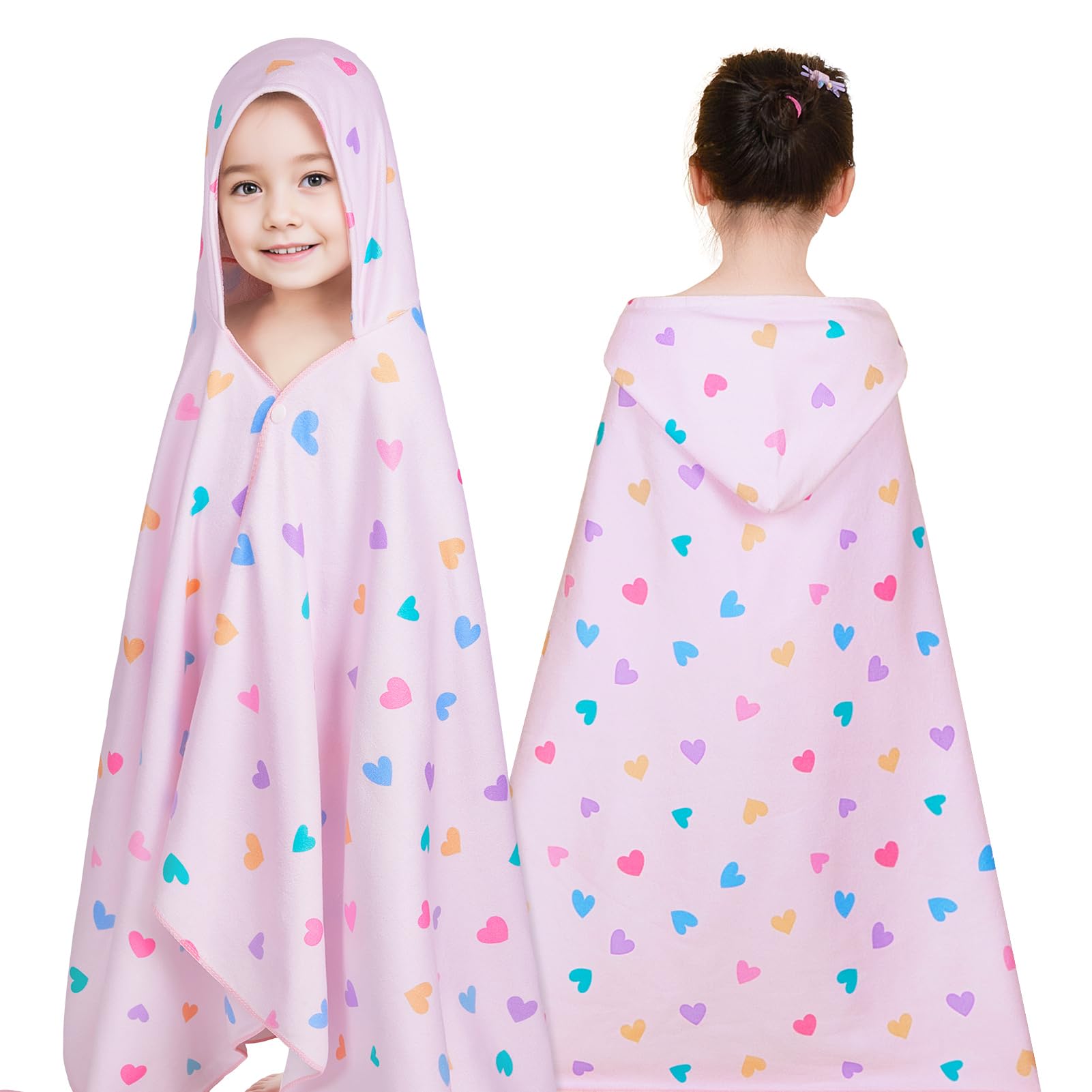 Basumee polka dot pattern towel offers soft absorption for quick post-wash drying