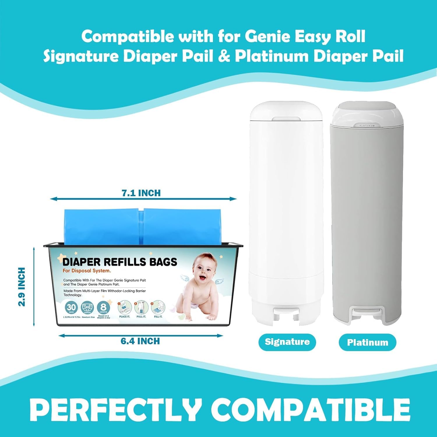 BATADAPTER 7-layer odor barrier technology reduces inside-pail odors during daily use.