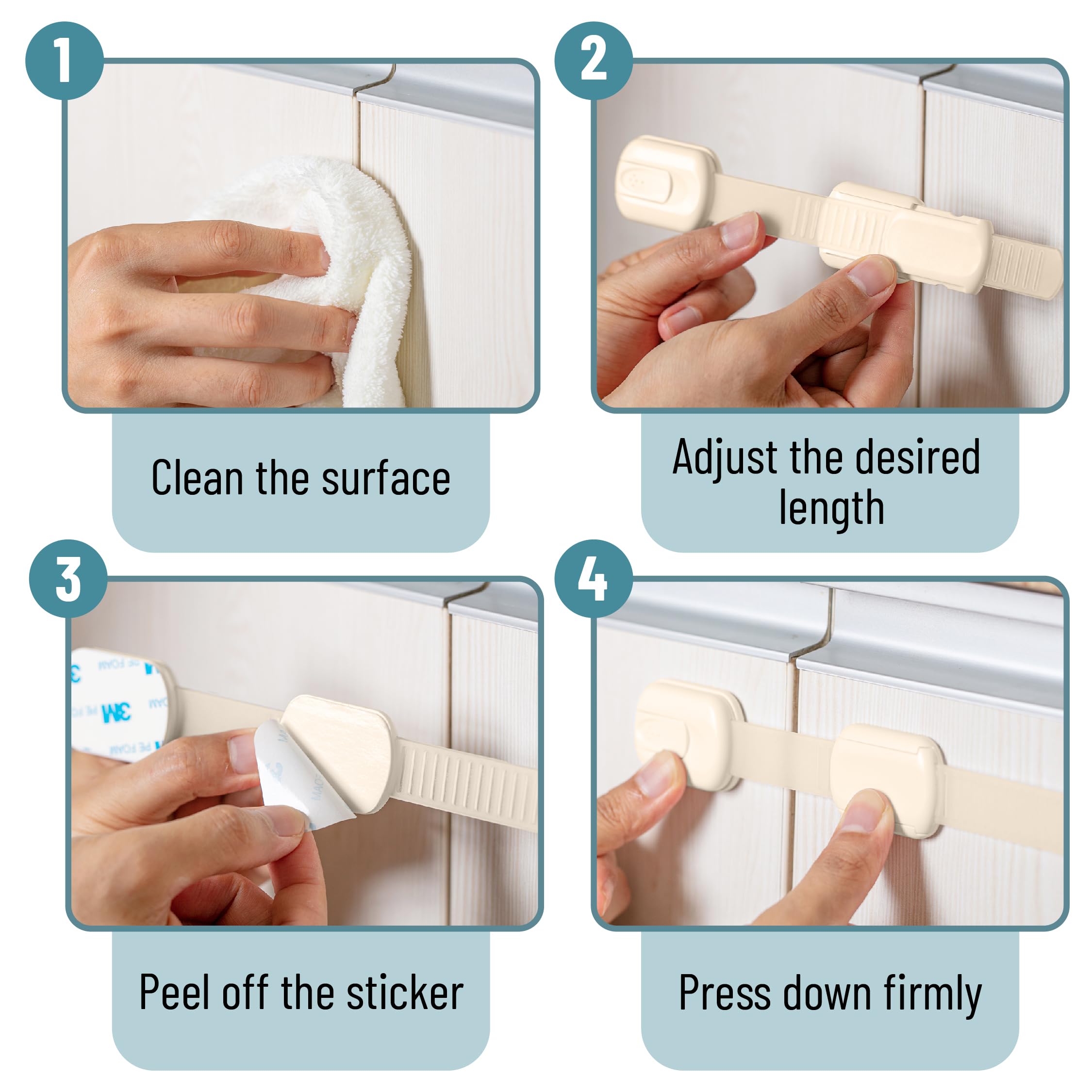 Bates Choice adhesive-back locks install quickly and remove cleanly without surface damage.