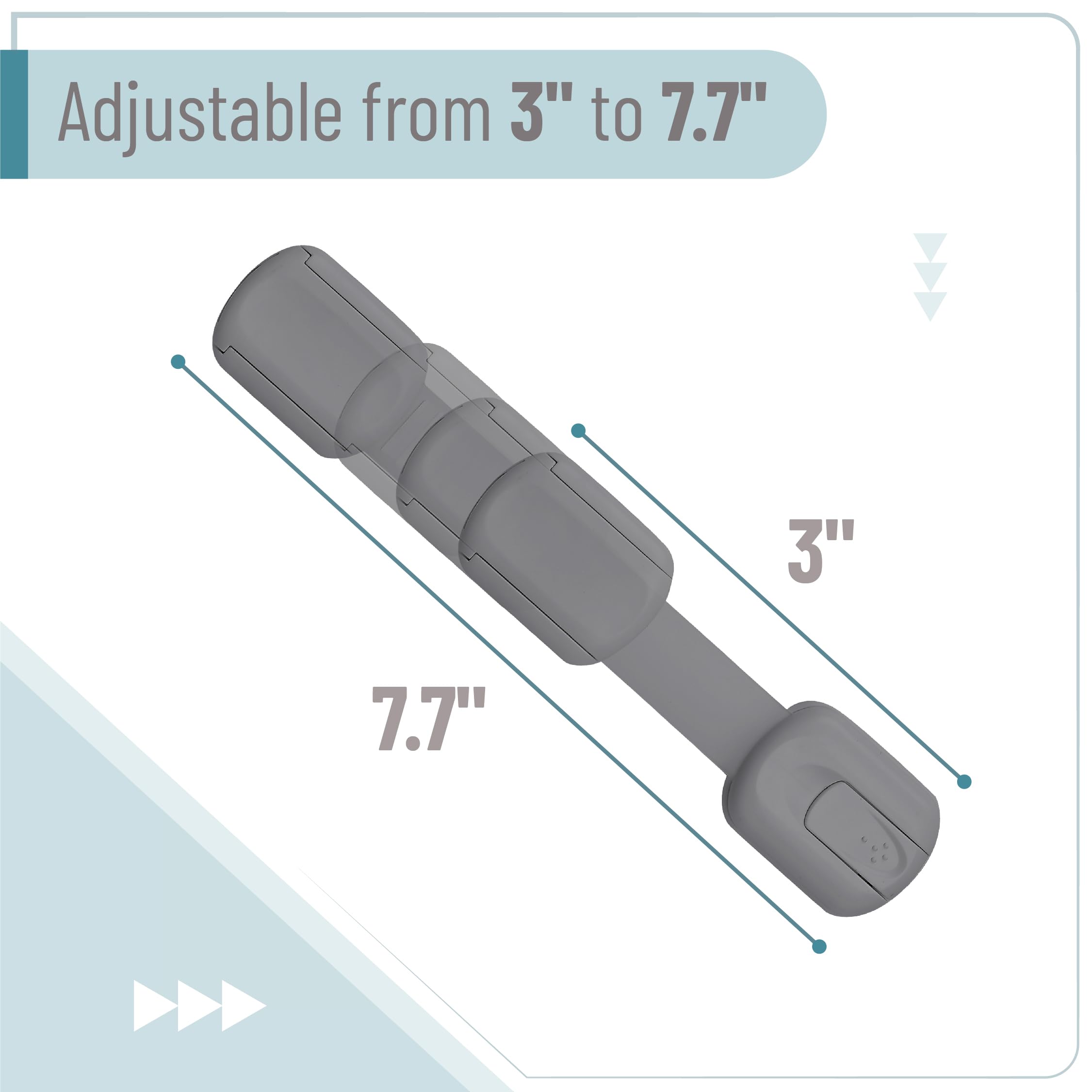Bates Choice adjustable straps extend 3 to 7.7 inches for different surfaces.