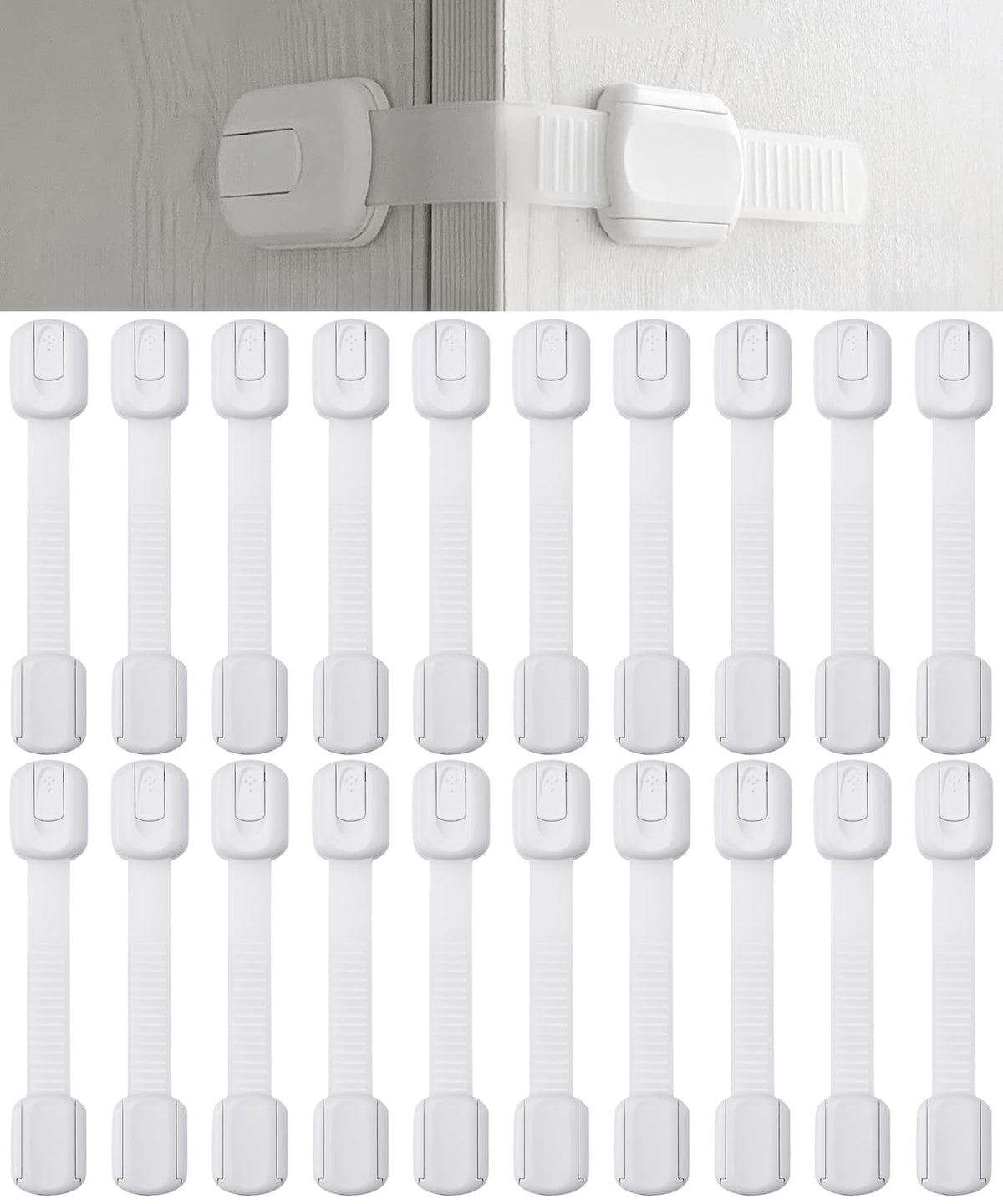 Bates Choice cabinet lock 20-pack secures drawers and appliances for safer homes.