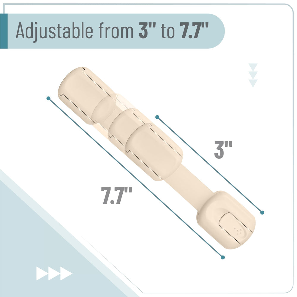 Bates Choice beige appliance-door lock provides sturdy hold for safe access.