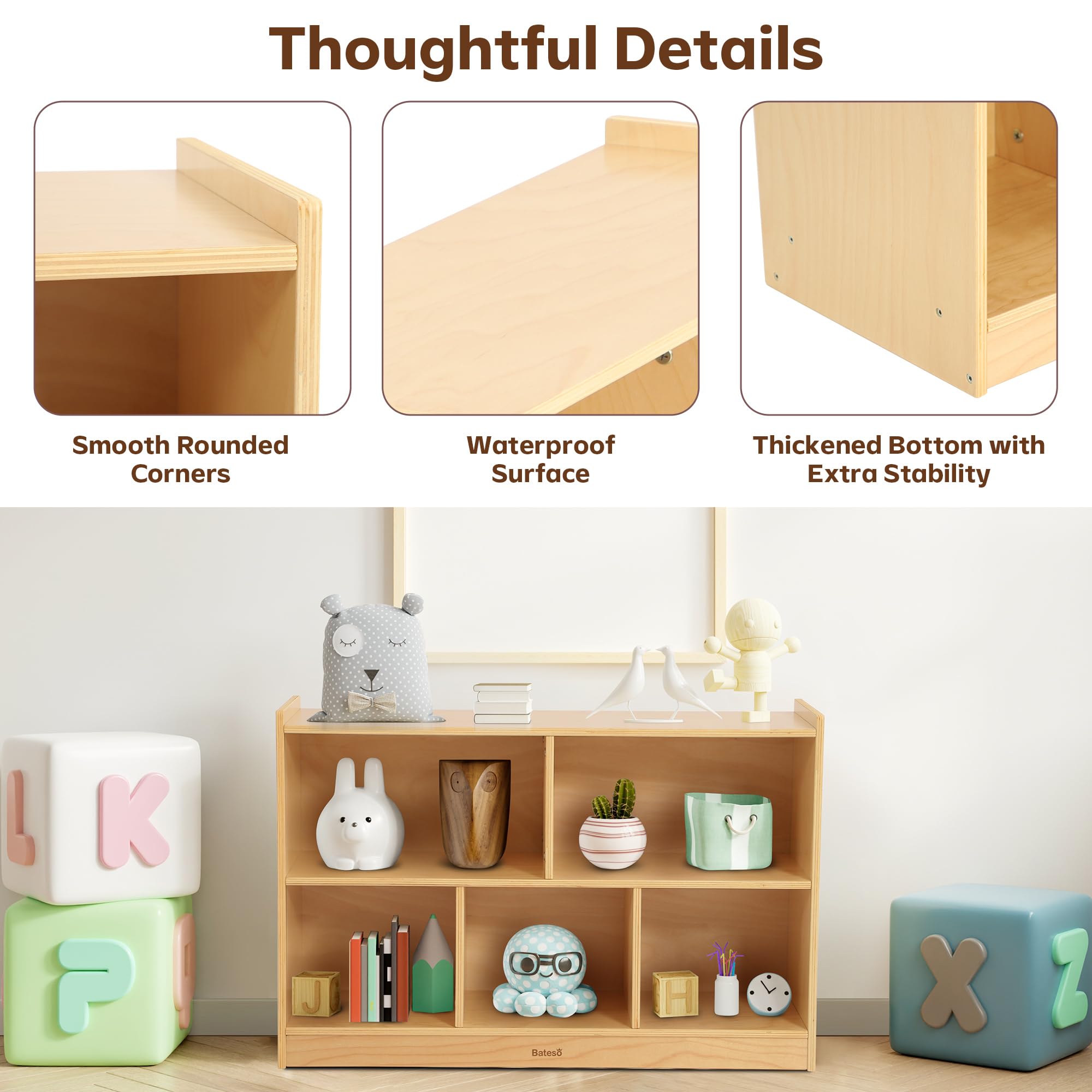 Bateso nursery-playroom design complements study spaces and decor.
