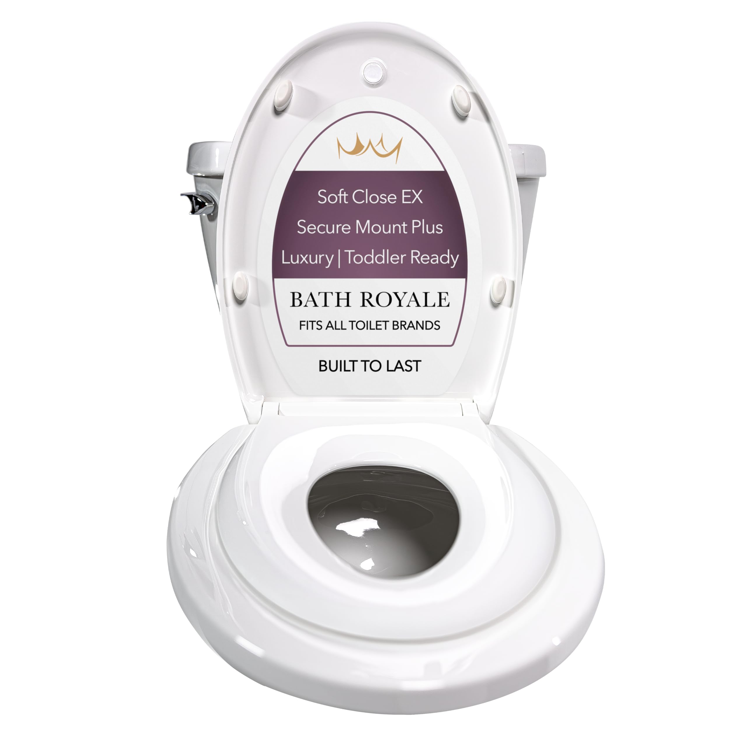 Bath Royale potty seat with soft close lid fits most toilets