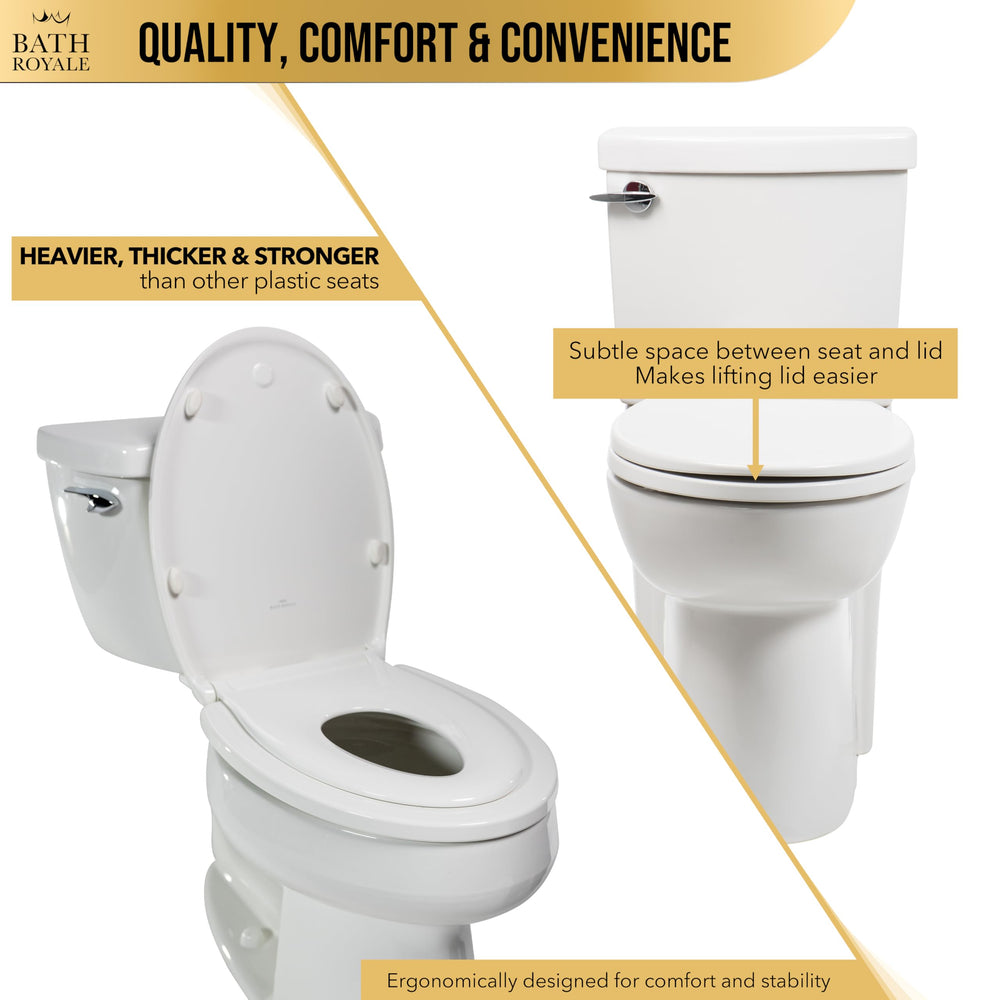 Bath Royale elongated 18.5-inch fit for larger bowls.