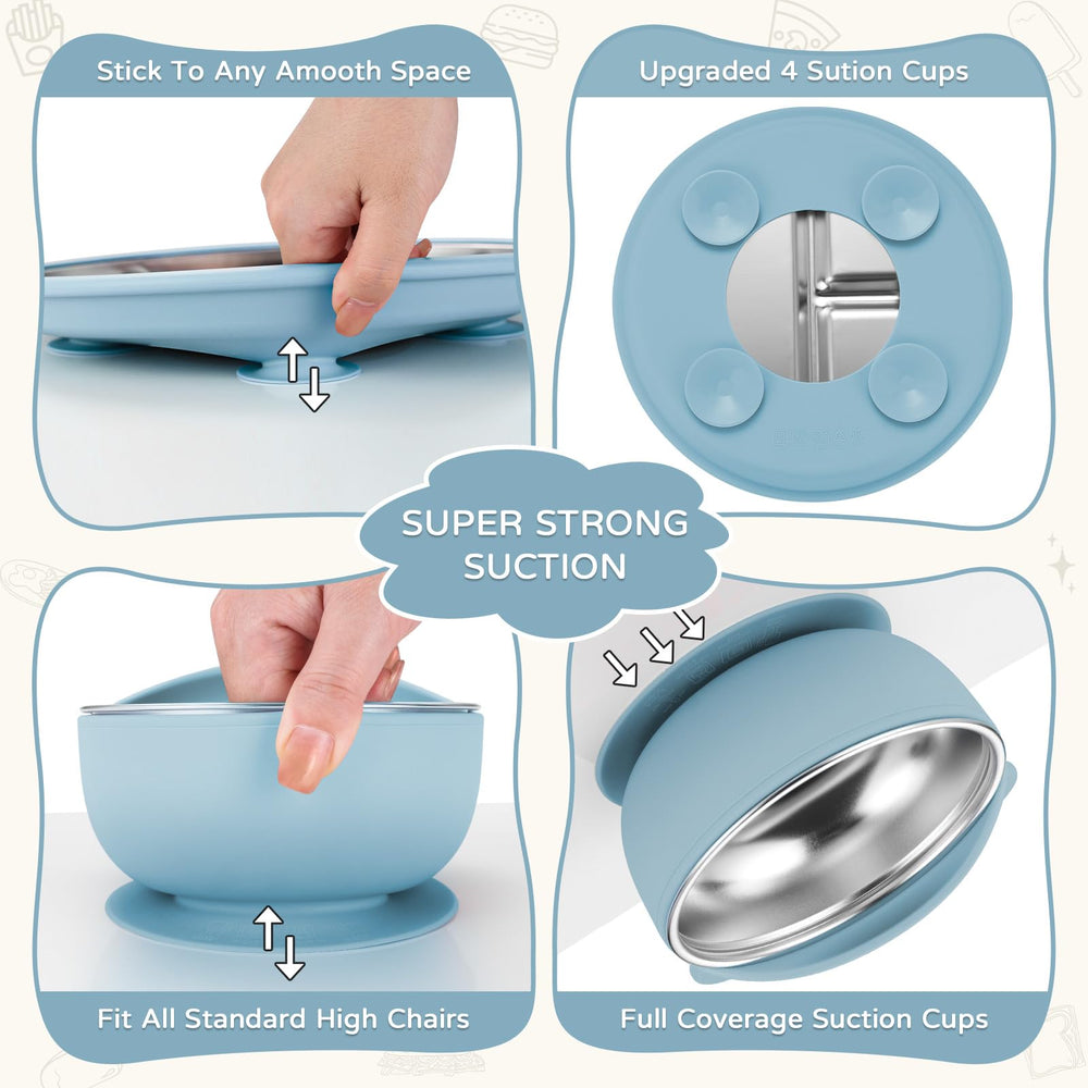 Bathchef deep-pocket bib catches spills and simplifies cleanup.