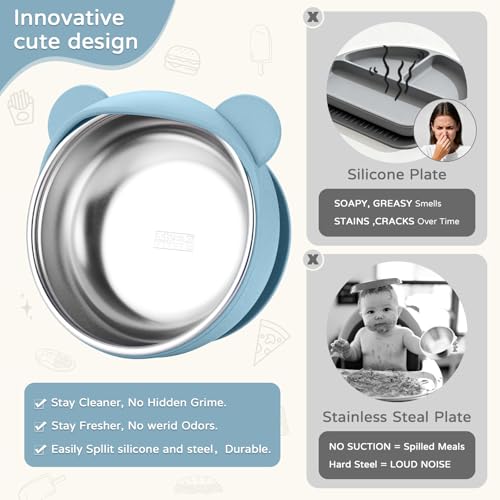 Bathchef divided plate design helps balance meals and prevent cross-flavor mixing.