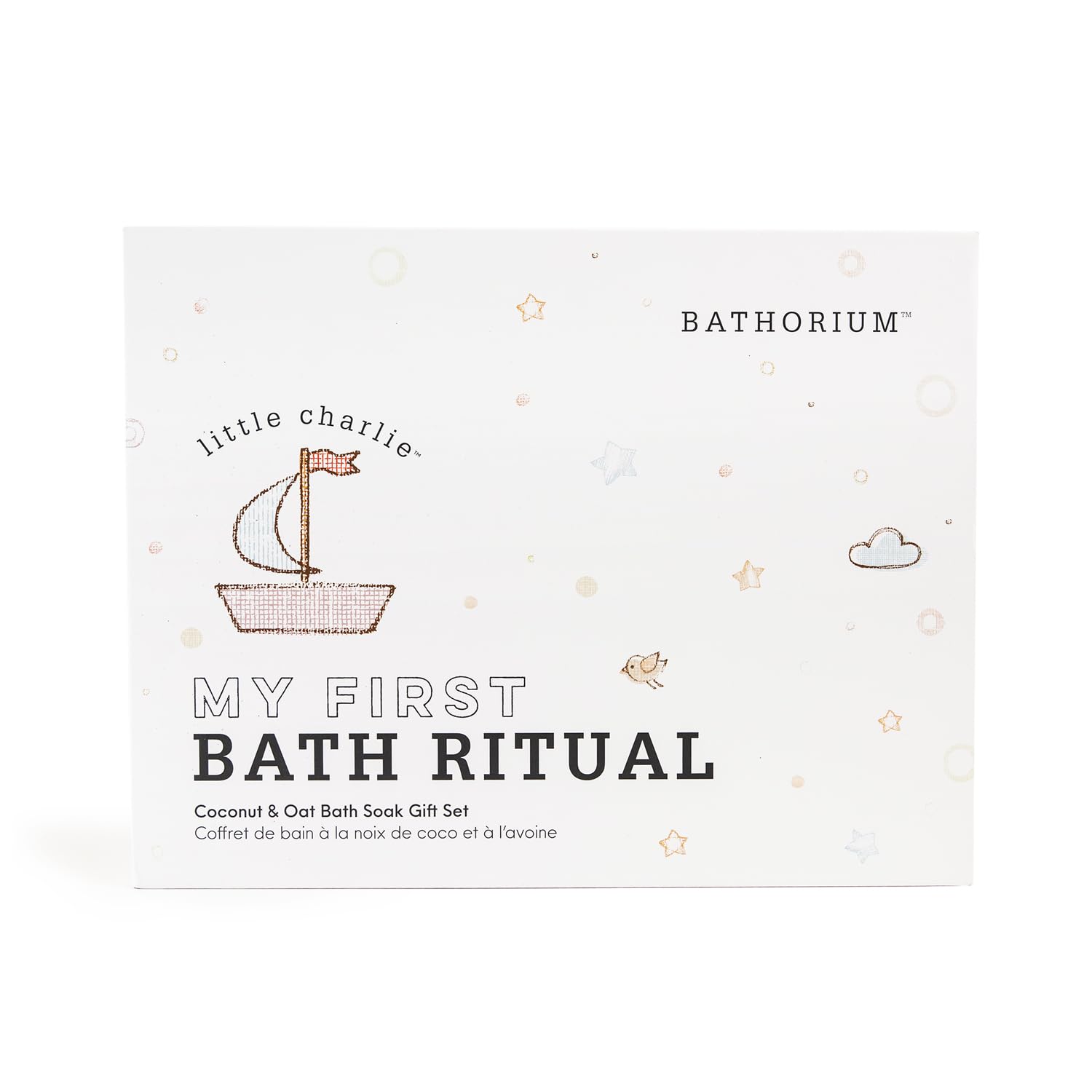 Bathorium Little Charlie organic coconut oil bottle showcases natural hydration for baby skin