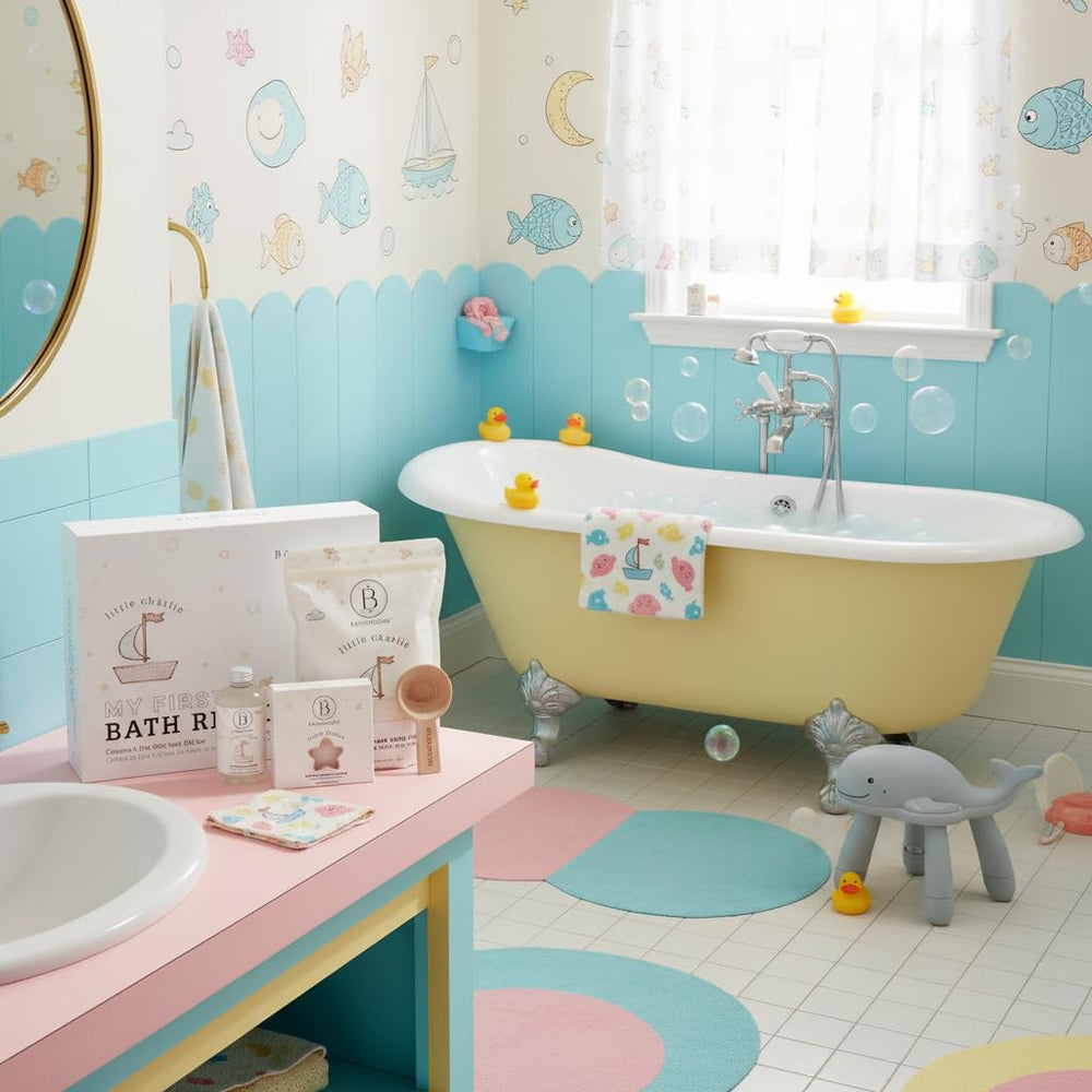 Bathorium Little Charlie scoop shows accurate bath-time measuring for formulas