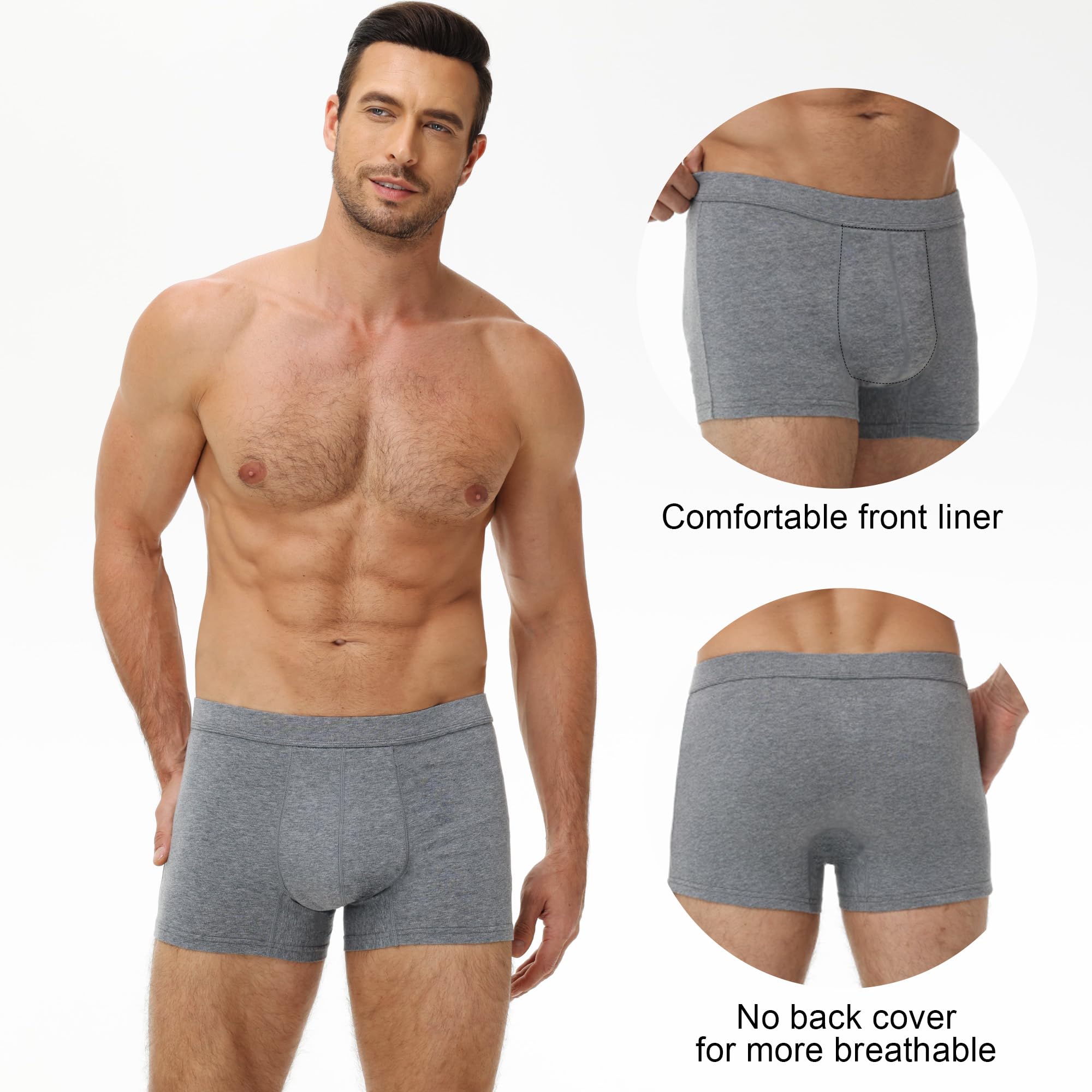 Discreet profile of Battewa men's gray underwear