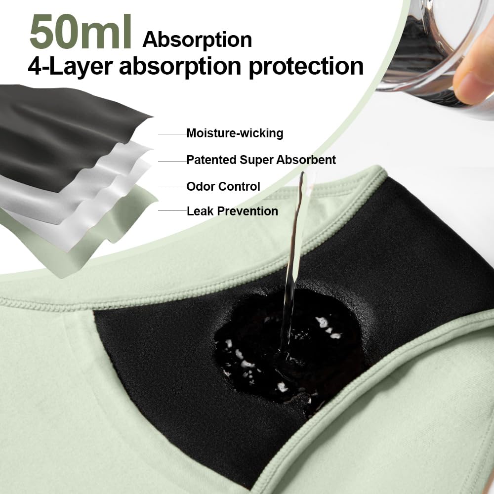 Battewa leak-proof crotch beige double-layer protection