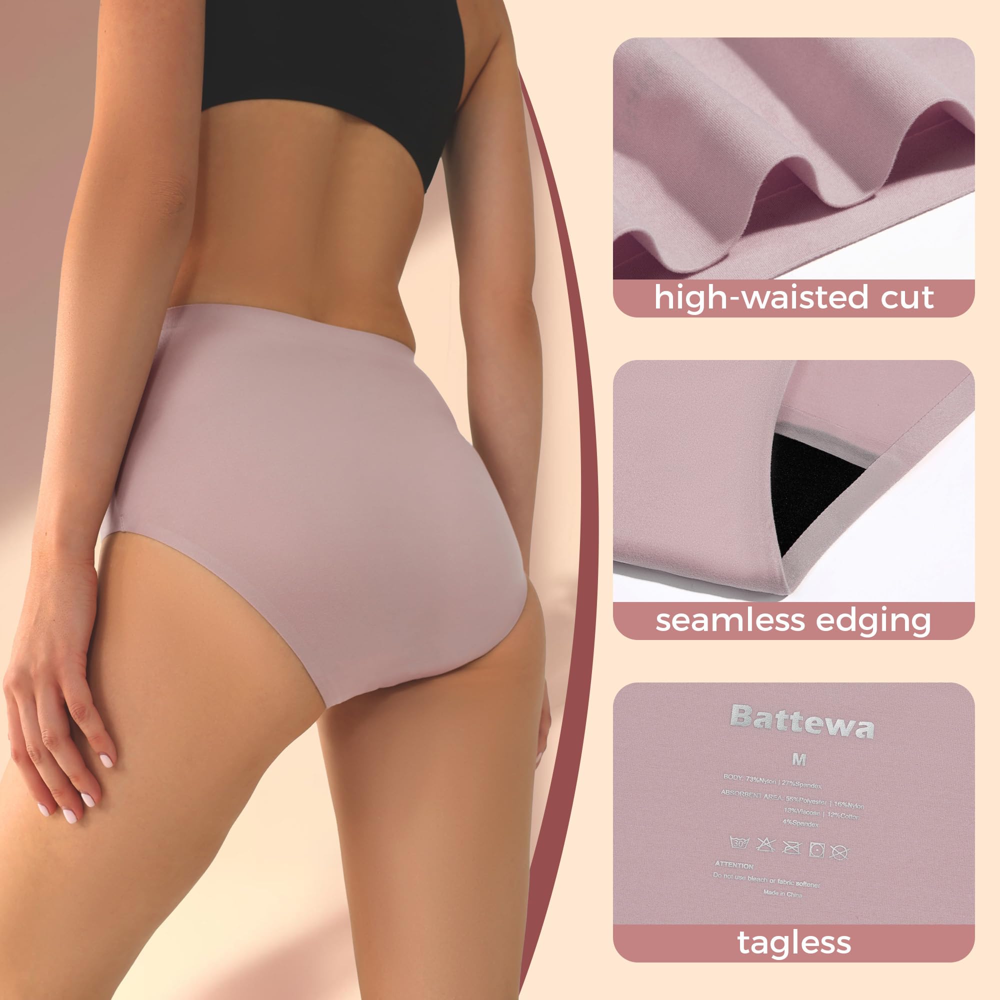 Battewa elastic waistband design supports a secure fit