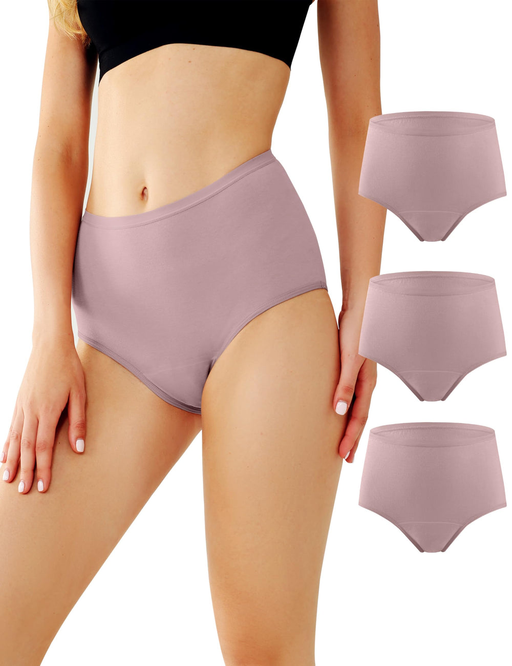 Battewa leak-proof underwear for women with 50ml absorption in a soft cotton blend.