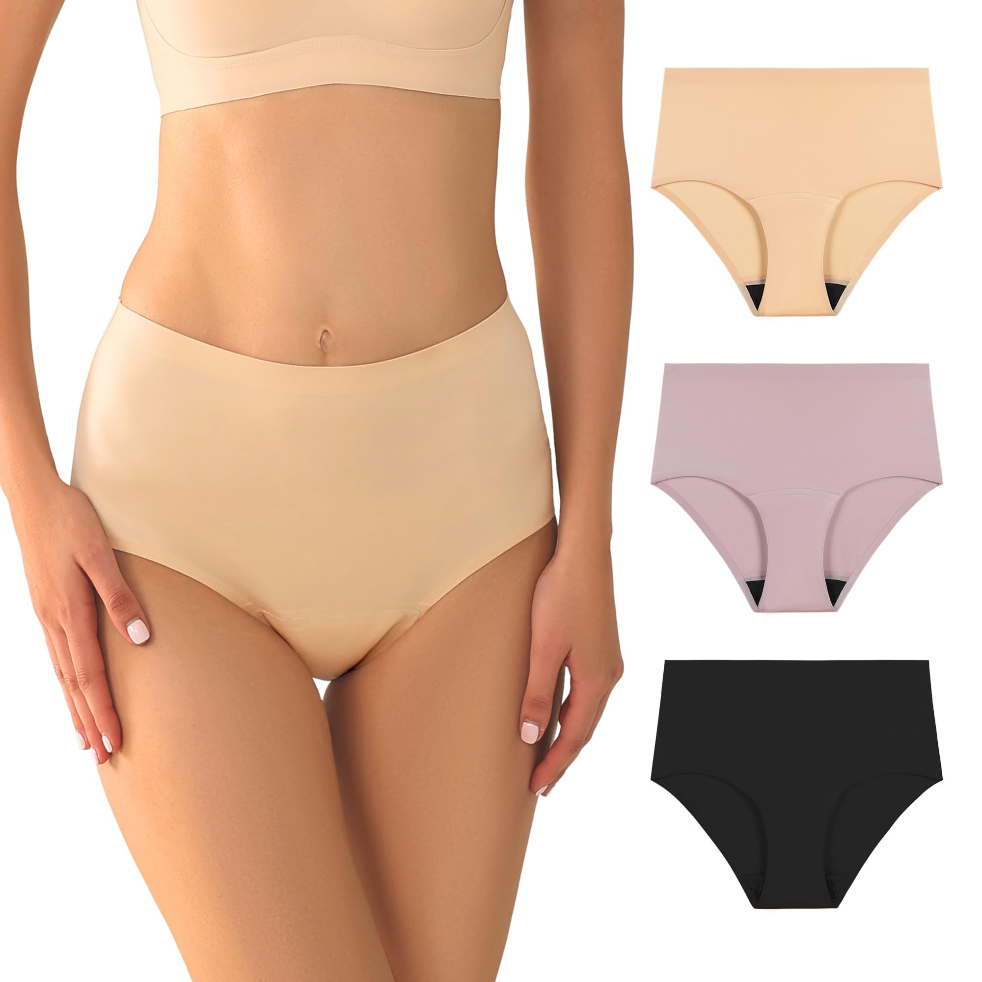Battewa silky-soft invisible leak-proof underwear offers secure protection under outfits.