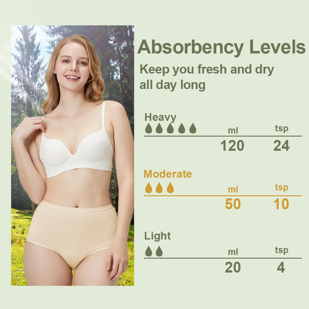 BATTEWA underwear beige side view highlights high-waist design for secure, comfortable fit