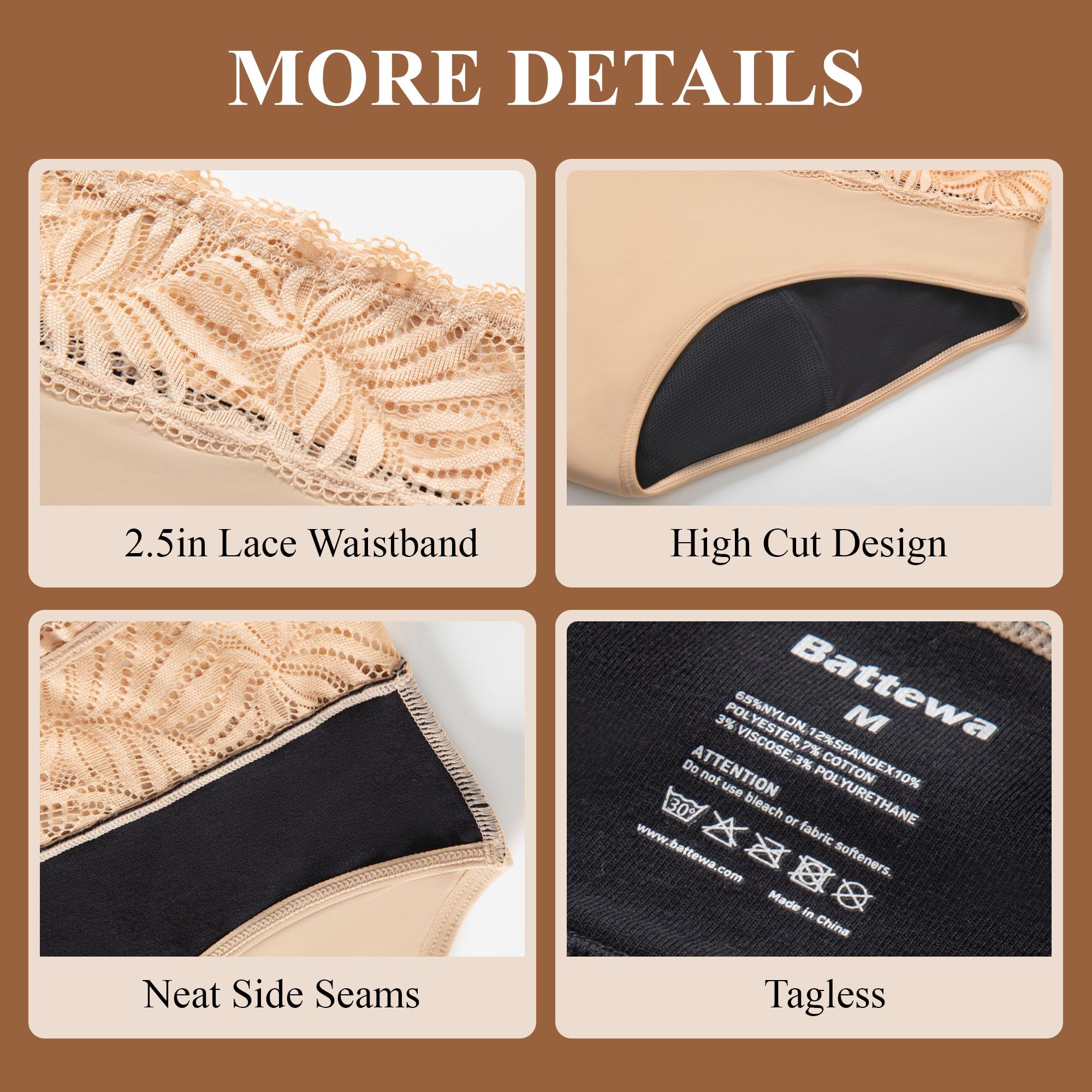 Battewa washable incontinence underwear with easy care for daily reuse.
