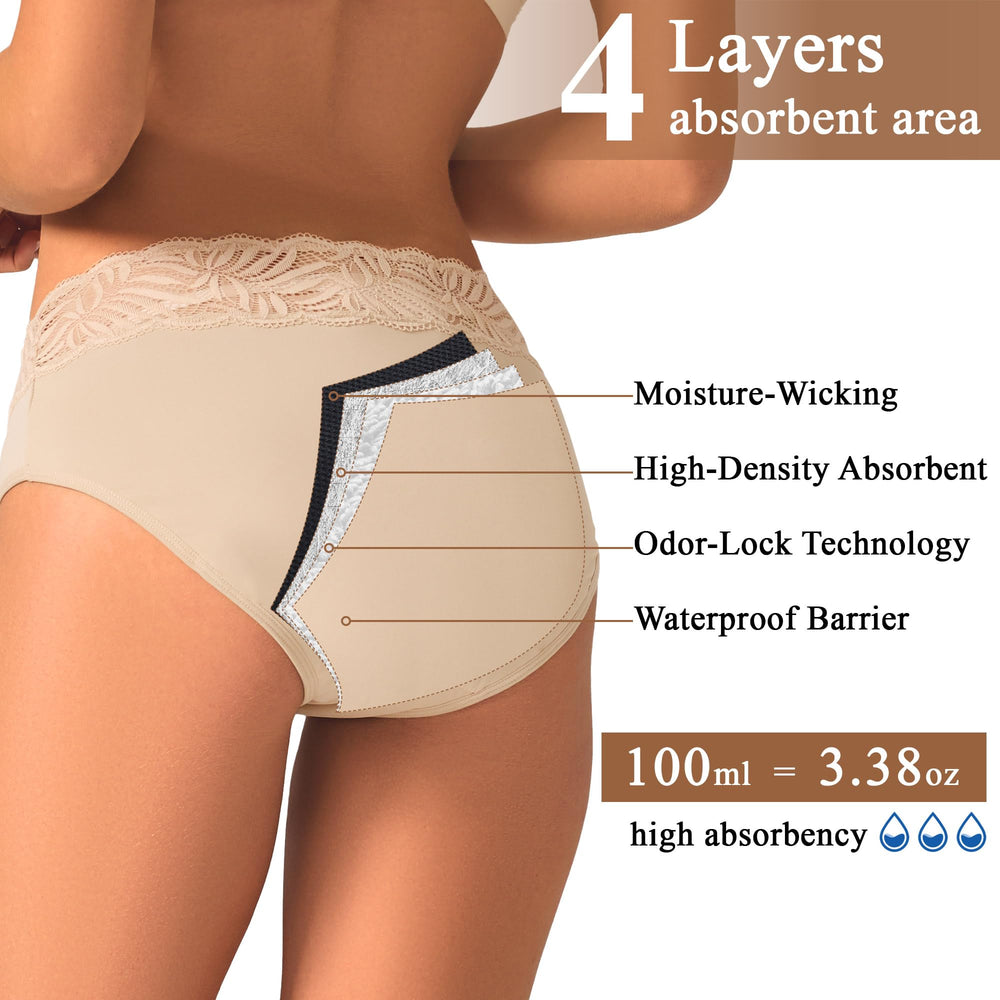 Battewa women's incontinence brief side view demonstrates discreet, comfortable wear.