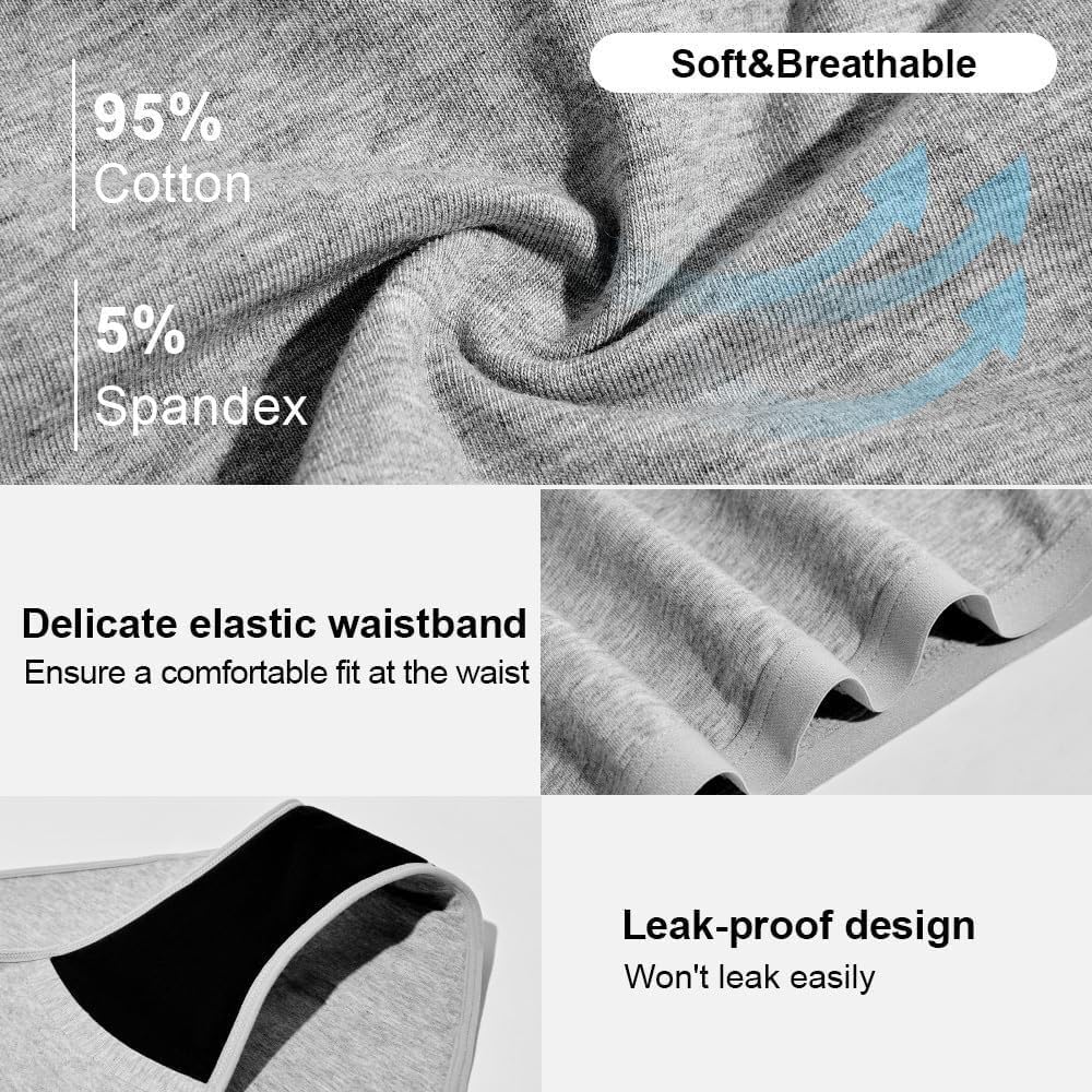 Battewa leak-proof underwear worn during daily activities; lightweight and comfortable.