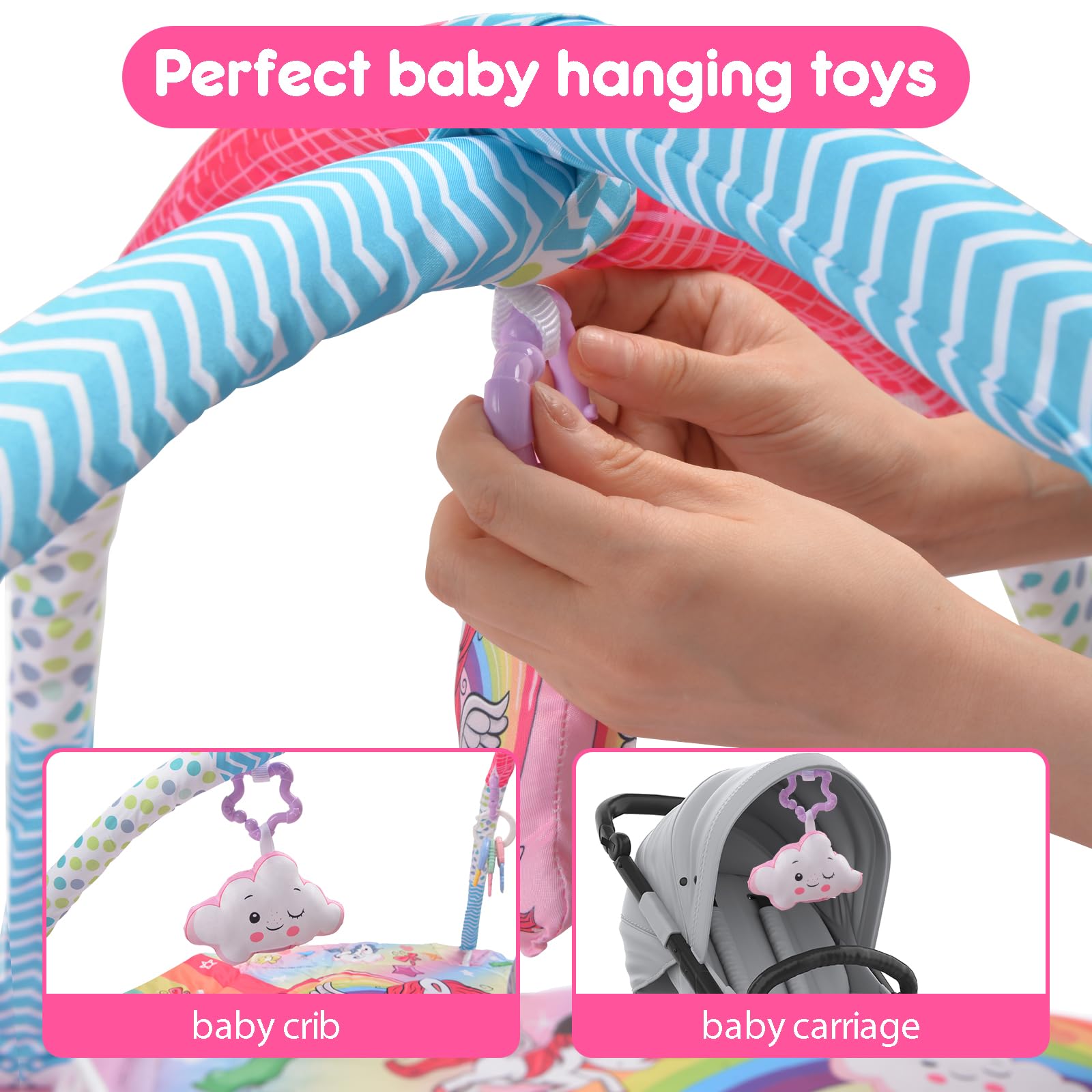 BATTOP machine-washable fabric keeps play mats clean and fresh.