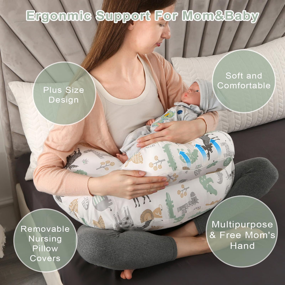 BATTOP nursing pillow with removable cover for easy cleaning and daily use