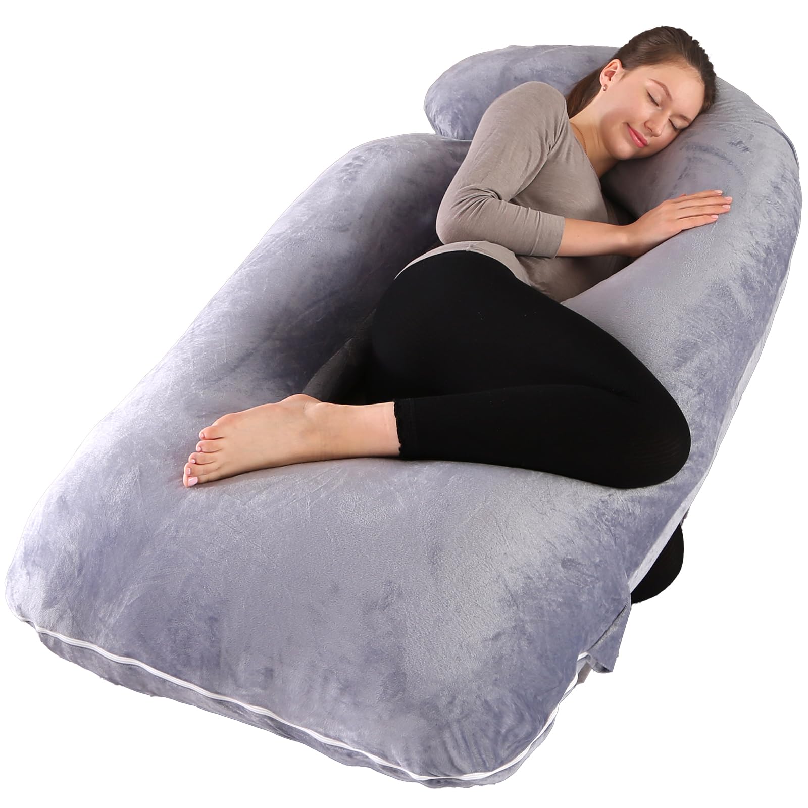 BATTOP full-body pillow for pregnancy makes a gentle, multipurpose sleep companion