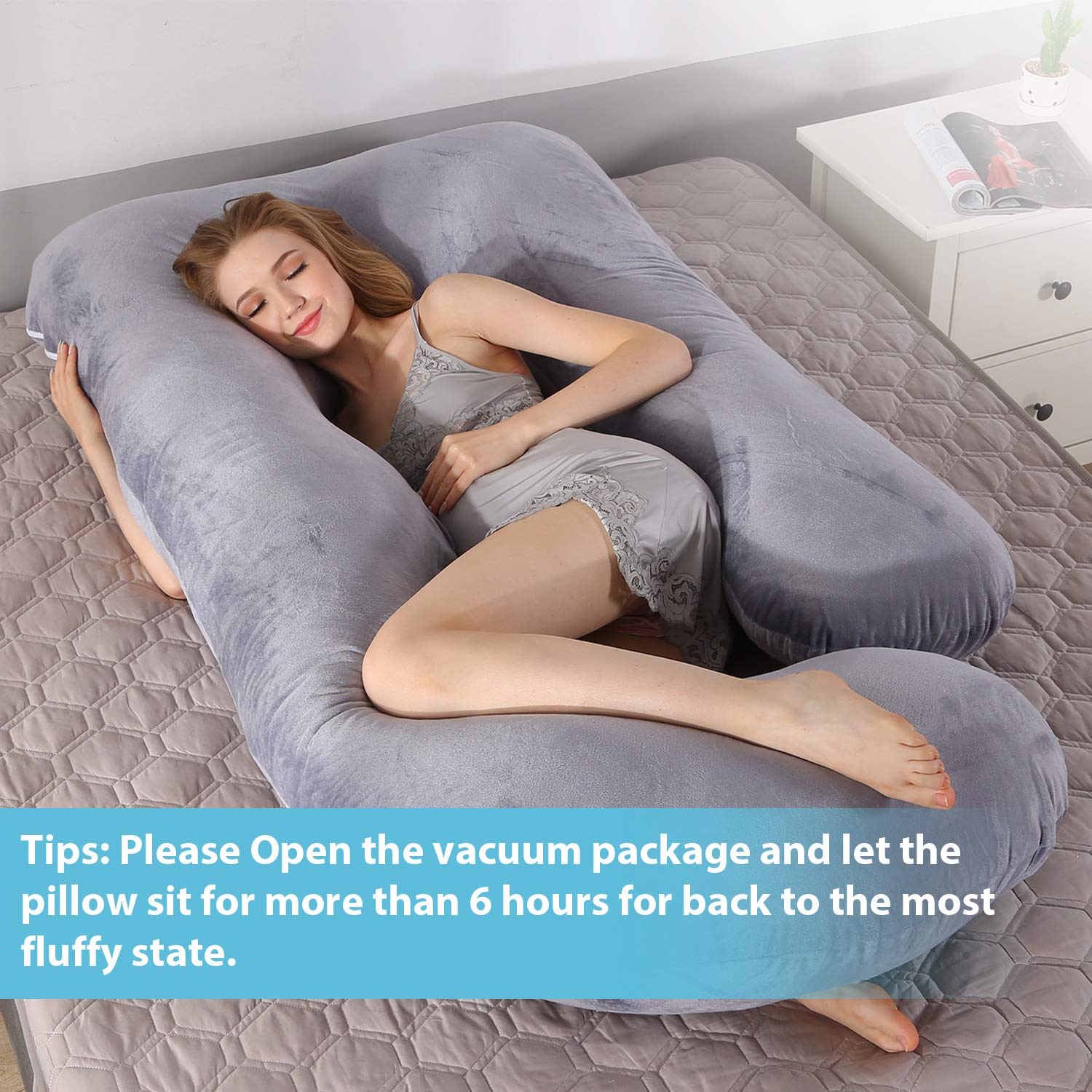 BATTOP pregnancy pillow belly-support and leg alignment for comfortable rest