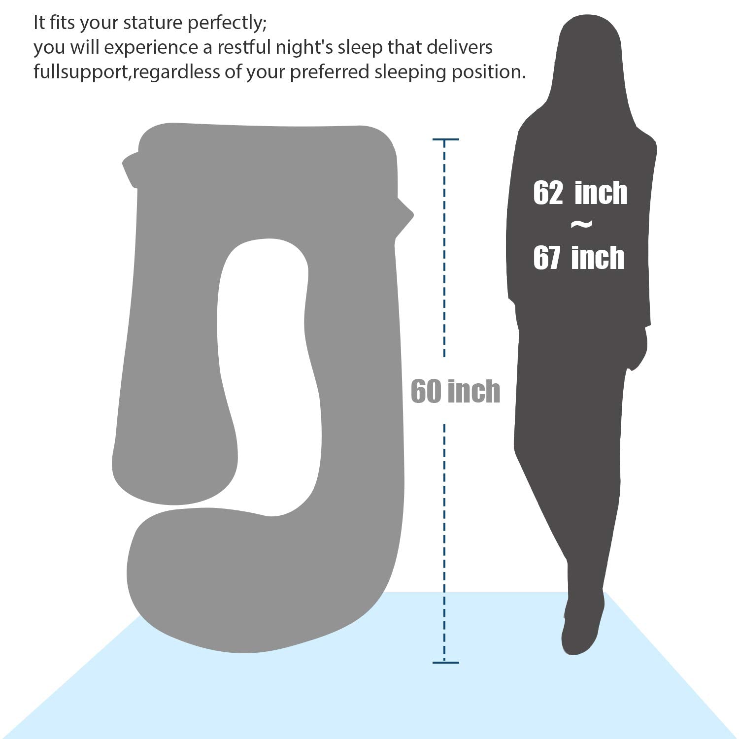 BATTOP ergonomic J-design promotes full-body contouring for ergonomic sleep