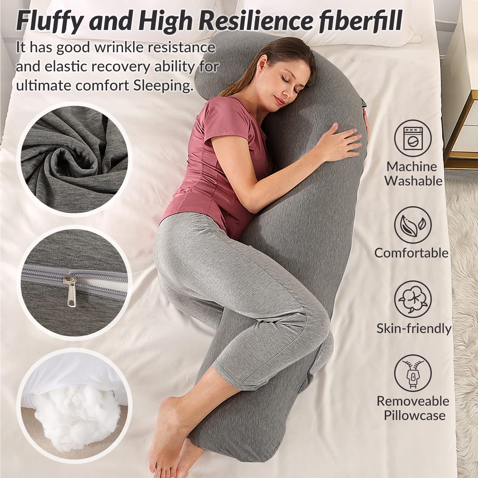 BATTOP pillow supports hips and knees to ease nighttime discomfort.
