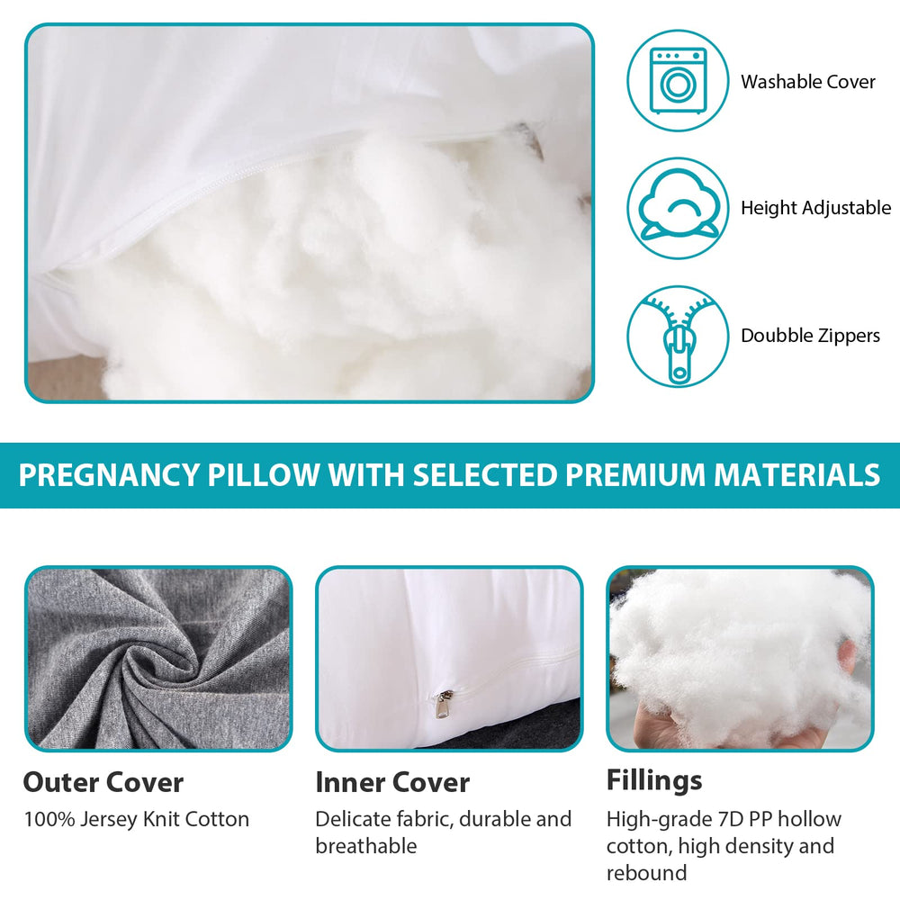 BATTOP pillow features a removable cover for quick refresh.