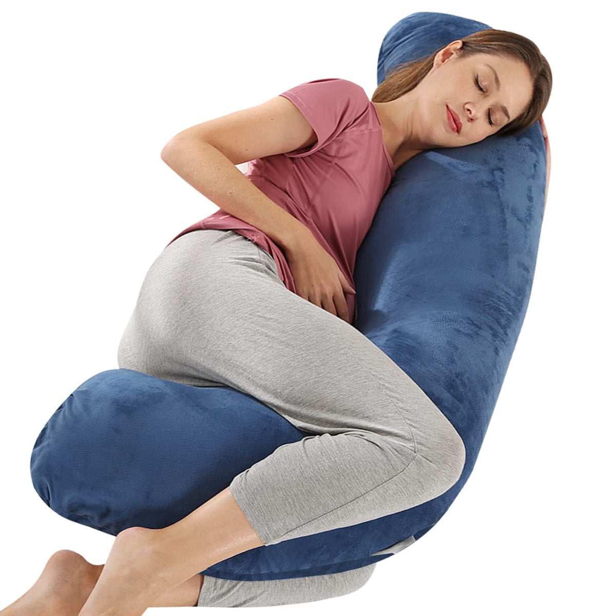 BATTOP pregnancy pillow back-support for side sleeping comfort