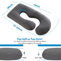 BATTOP pregnancy pillow back support maintains comfortable alignment.