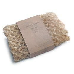Baudelaire horsehair wash mitt in hand for gentle cleansing and lathering