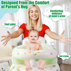 Bavbiiy seat highlights breathable vents to keep baby cool.