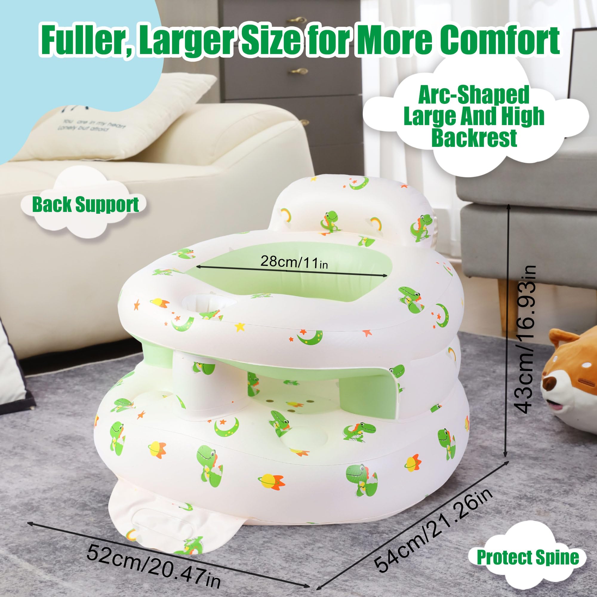 Bavbiiy built-in pump inflates the chair quickly for easy setup.