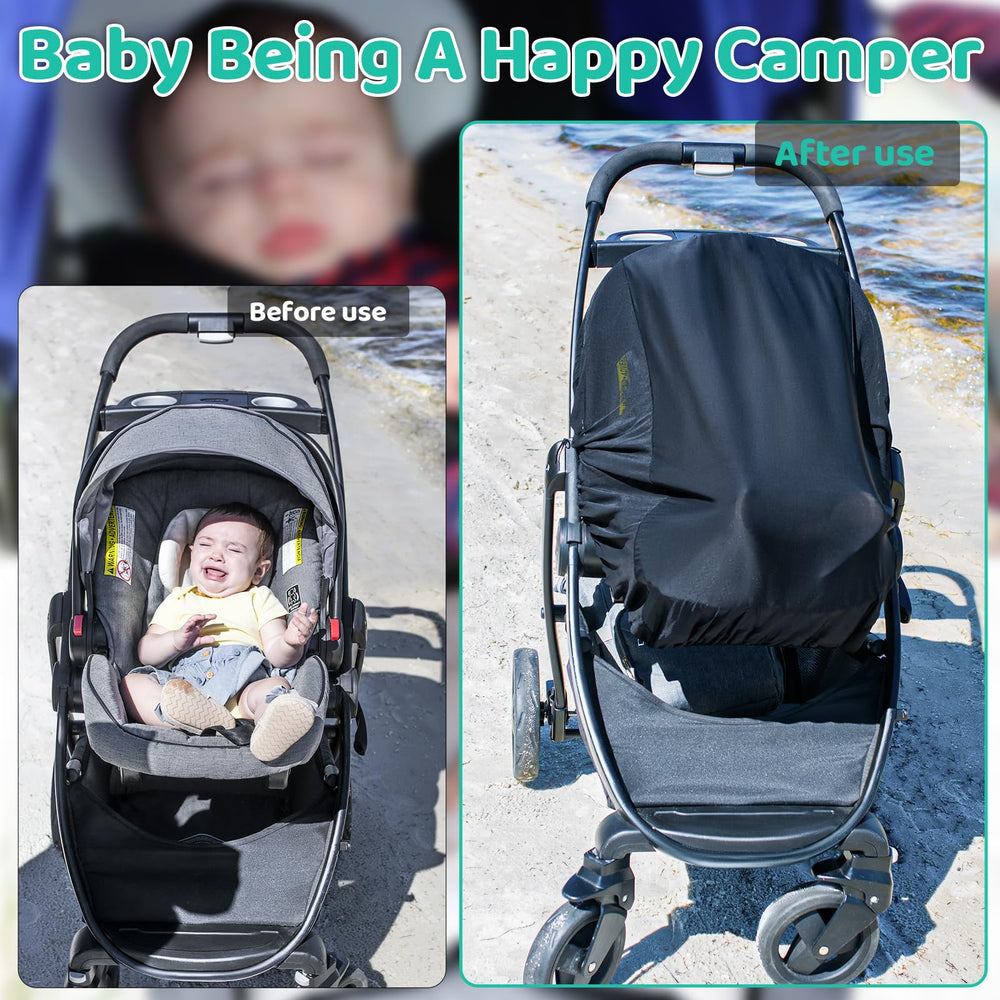 Bayan universal-fit stroller shade adapts to most seats for quick setup.