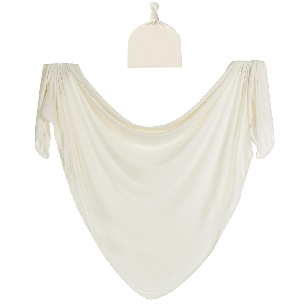 Bayceen large jersey swaddle in natural color showcases soft, breathable fabric for newborn comfort.