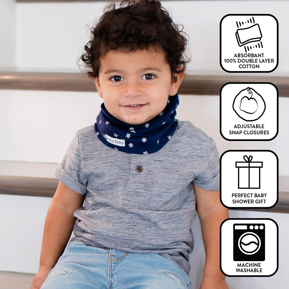 Bazzle Baby scarf bib gentle warmth on cool days.