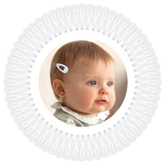 BBGifts 1Inch white snap hair clip secures fine bangs and keeps hair tidy.