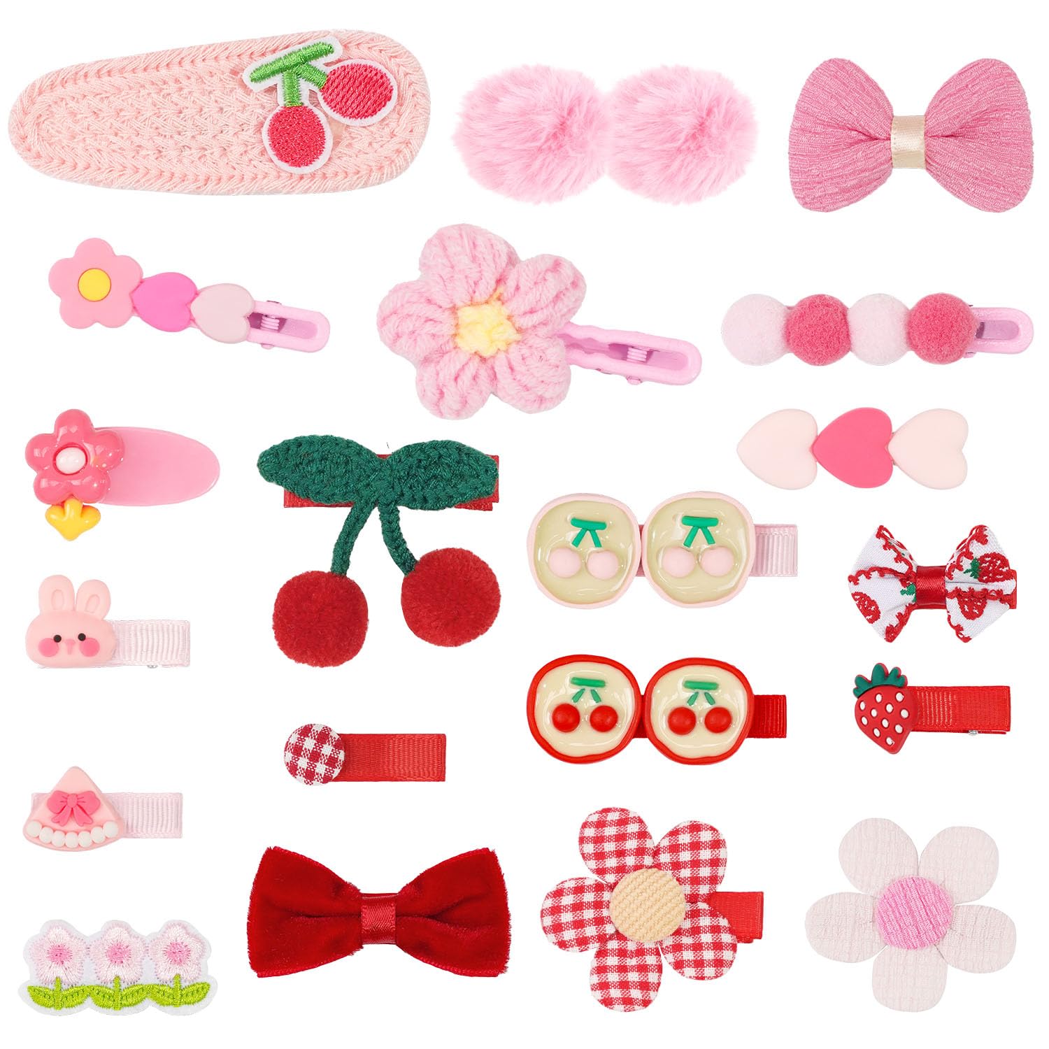 BBGifts cherry hair clip adds playful color for daily hairstyles.