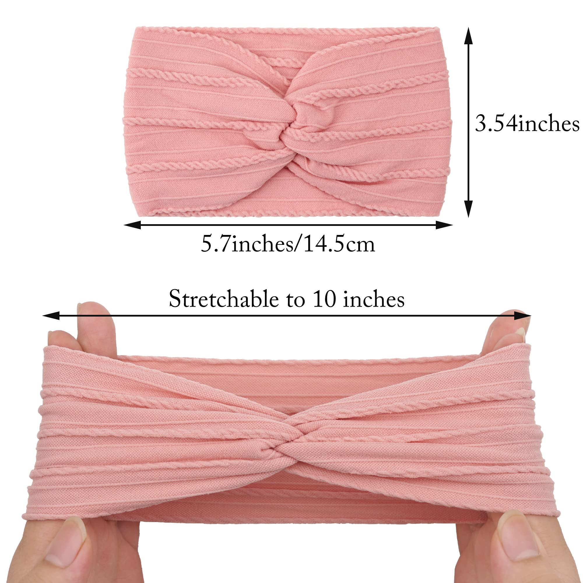 BBGifts stretchy 6 inch headbands fit newborns to toddlers