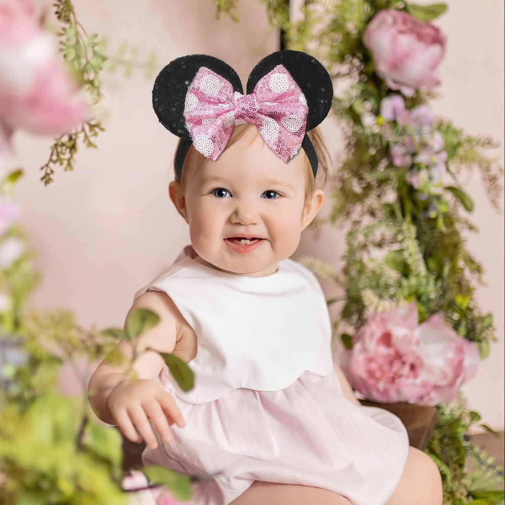 BBGifts red-dot mouse ears headband with velvet ear pad for photos