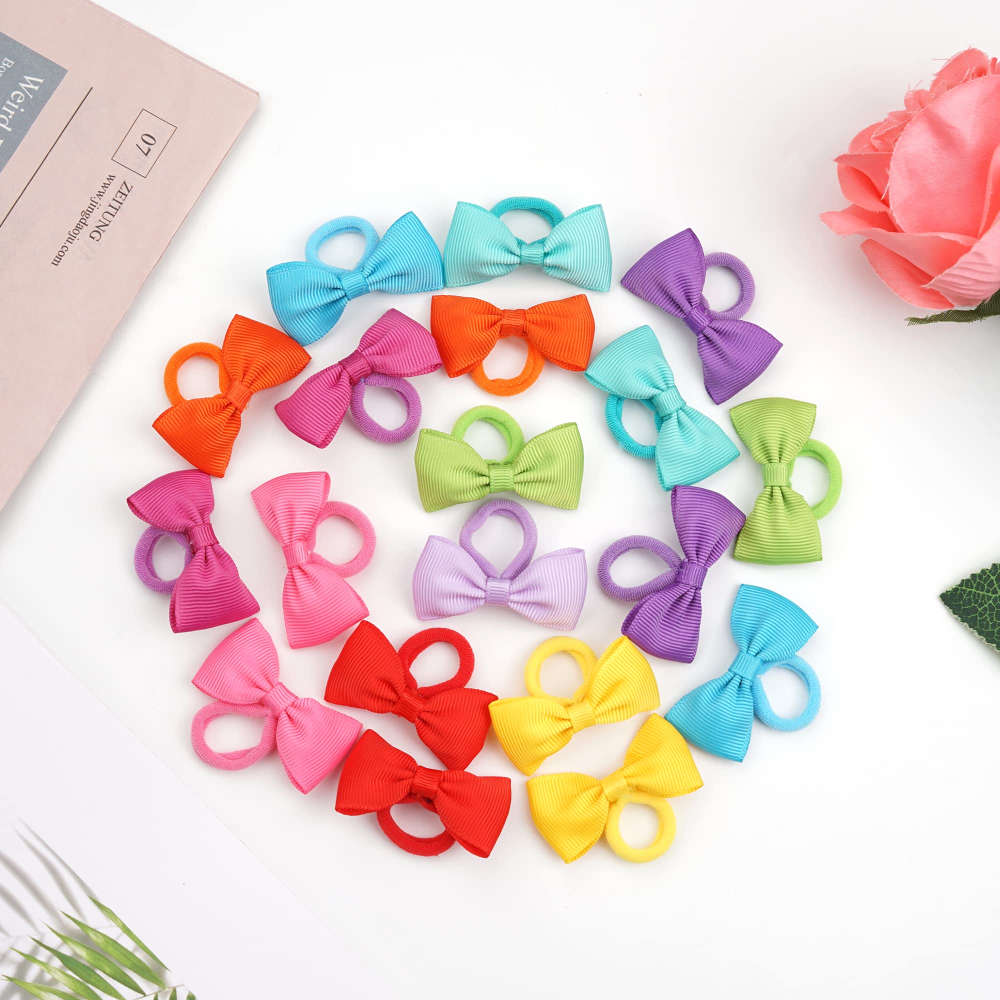 BBGifts tiny hair ties with bows are durable and easy to remove without snagging hair.
