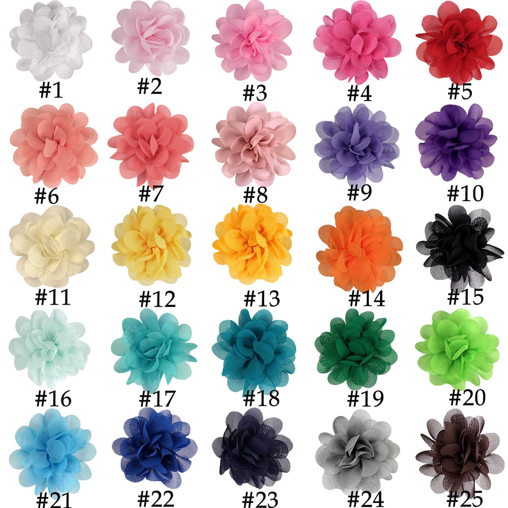 BBGifts blue chiffon flower hair tie for playful ponytails