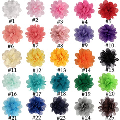 BBGifts blue chiffon flower hair tie for playful ponytails