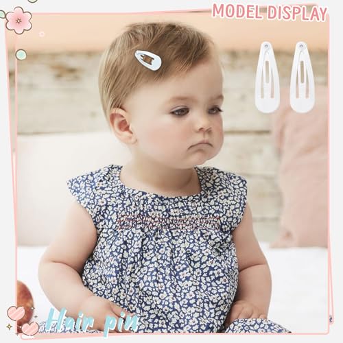 BBGifts white toddler barrettes provide secure hold during play.